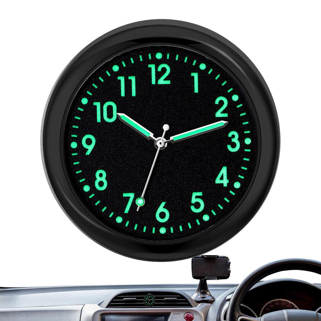 1 Piece Car Luminous Clock Car Clock Mini Quartz Analog Car Dashboard Home Office Needs Mini Clock