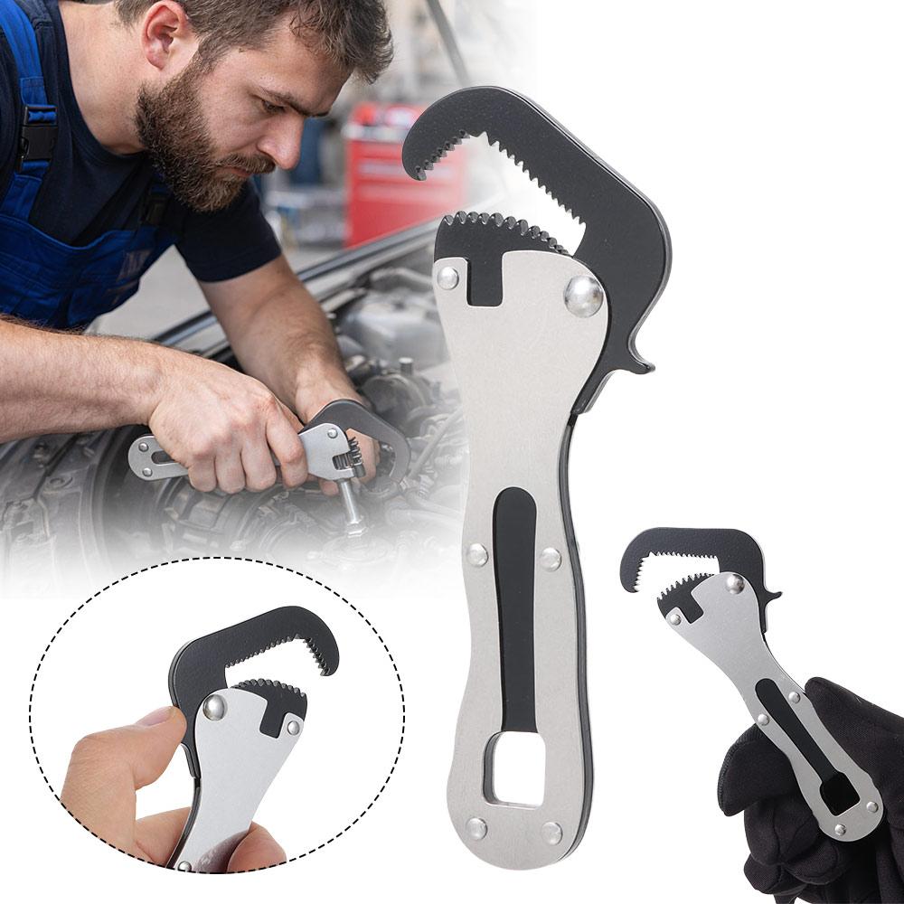 For Tight Spaces 2 In 1 Wrench Tool Hand Tools Adjusting Wrench Micro Stubby Pipe Vise Wrench