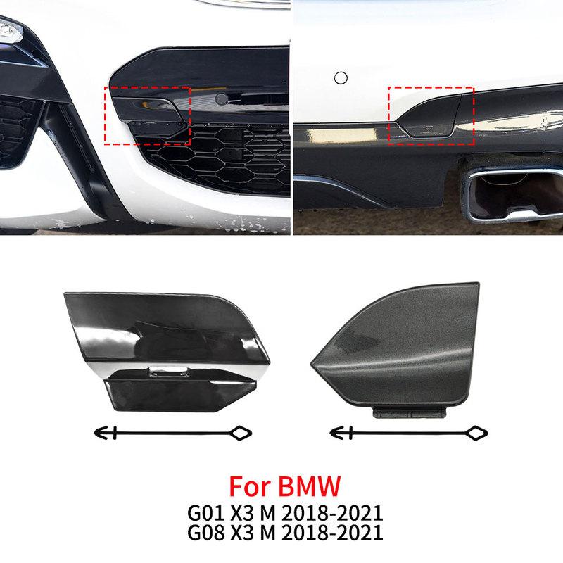 For BMW G01 M Sport Car Front Rear Bumper Tow Hook Cover Cap Accessory Black For BMW X3 M 2018- 51118098823 51128098806