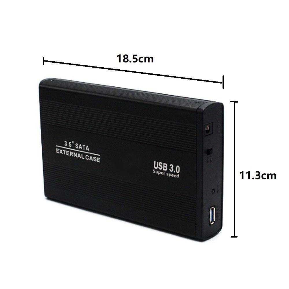 3.5Inch SATA Hard Drive Enclosure USB 3.0 High Speed Hard Disk Cartridge US Plug