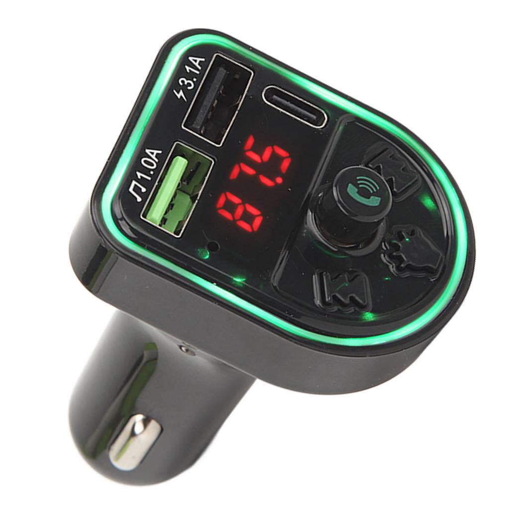 Bluetooth Transmitter for Car Wireless Cigarette Lighter Hands Free Calling Car Radio Music Adapter USB Charger with