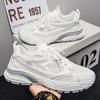 Men’s Summer Breathable Mesh Running Shoes Lightweight Fashion Sports Thick Sole Dad Sneakers Casual White Trainers for Men