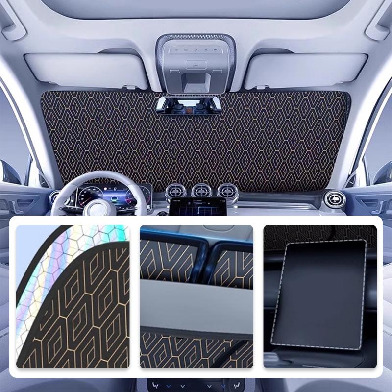 Car Windshield Curtains UV-Reflective Laser Layer Sun Shade Windscreen Sun Protection Cover Cooling Heat Shield Curtain