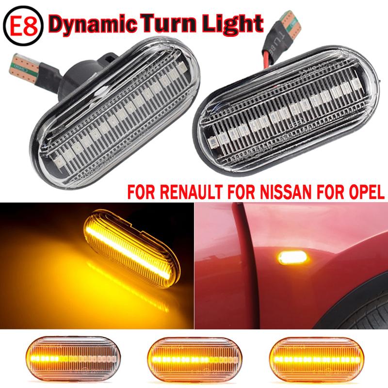 Für Renault Clio 1 2 KANGOO MEGANE ESPACE TWINGO MASTER Led Dynamische Seite Marker Blinker Licht für Nissan Opel smart FORTWO