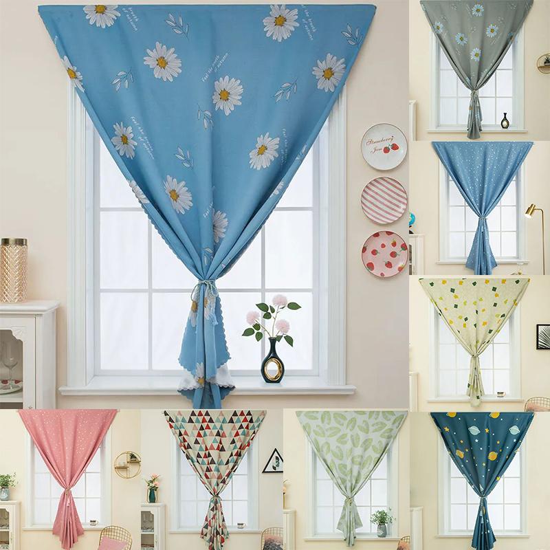 Velcro Curtain Window Self Adhesive Home Bedroom Decor Shading Drapes Blackout