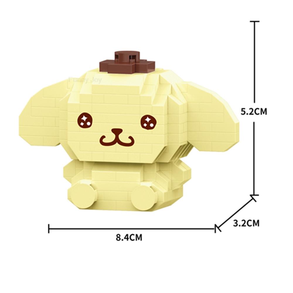 Cartoon Anime  Blocks Kuromi My Melody Cinnamoroll Mouse Building Blocks Doll Toy Kids Birthday Gift