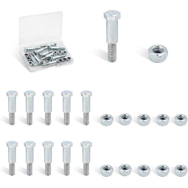 Motorcycle Handlebar Lever Pivot Bolt in Low Carbon Steel Material,M10 Flat Slotted Head,M6 Threading,Overall Lenght 32mm,Compatibel with 25mm