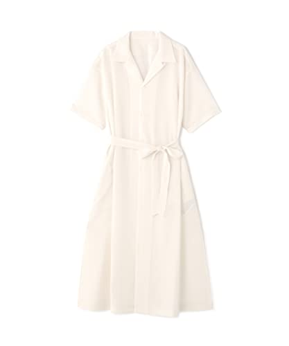 Schott Women's SIFFON SHIRT ONE PIECE, Chiffon Shirt Dress, F 033, Off-White, 782-3123603