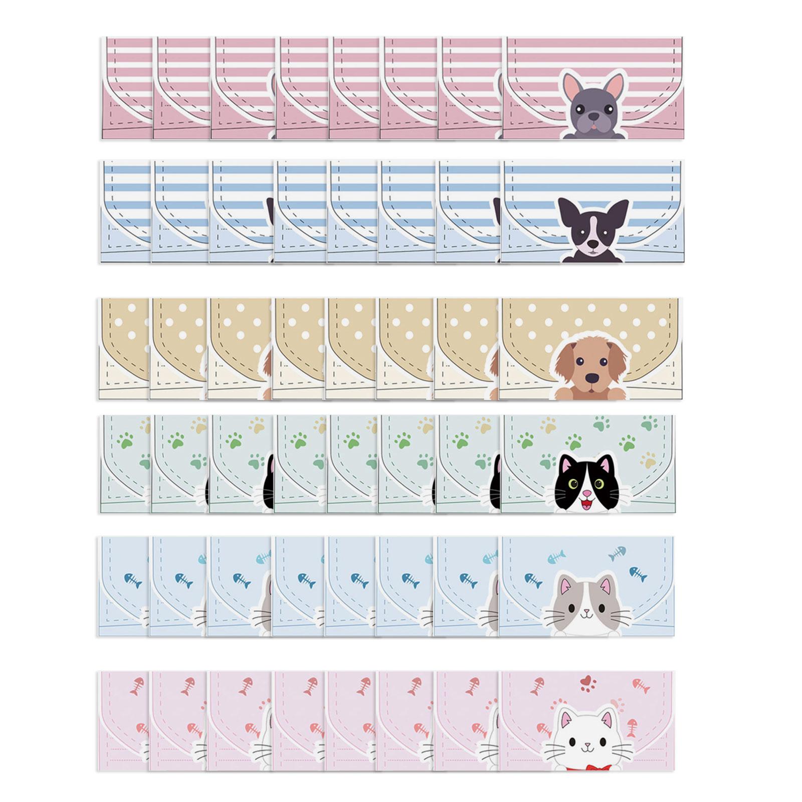 

24 шт. набор канцелярских принадлежностей с животными, складные поздравительные открытки, 6,4x8,4 дюйма, линованные листы для детей, класс, день рождения