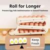 Large Capacity Automatic Egg Roller Rack 2 Tier Slope Design Large Capacity Easy Clean Egg Box Space Saving Kitchen Dedicated 2