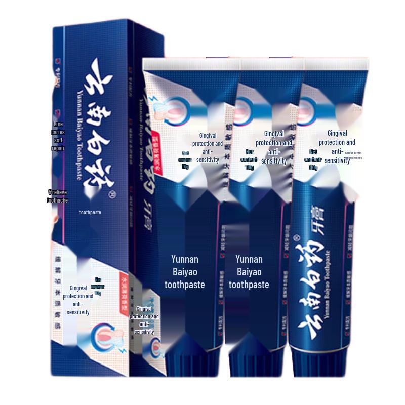 

Yunnan Baiyao Anti-Sensitivity Toothpaste - Mint (3-Pack)
