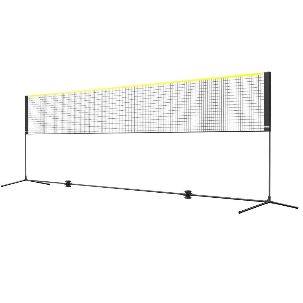 Badminton Net, Height Adjustable Volleyball Net, 20ft Wide Foldable Pickleball Net, Portable Tennis Net Set with Poles, Stand, Bag, Rackets, Nylon