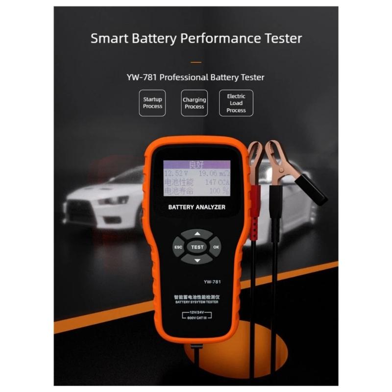 Multifunction Car Battery Tester For Light Trucks SUVs 12V 24V Systems Fast Accurate Diagnostic Device