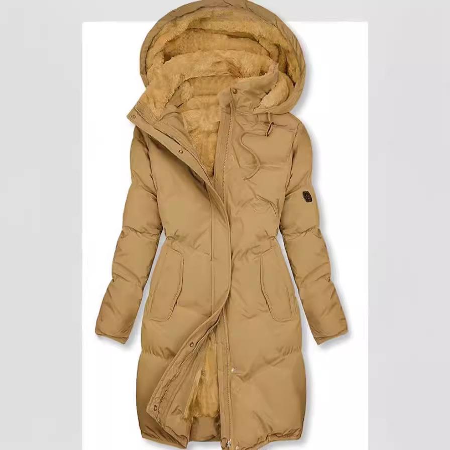 Women s Long Sleeve Winter Warm Hooded Cotton Coat S