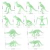 12 Archaeological Excavations Of Dinosaur Skeleton Fossils, Luminous Dinosaur Simulation Animal Model Toys, Static Ornaments