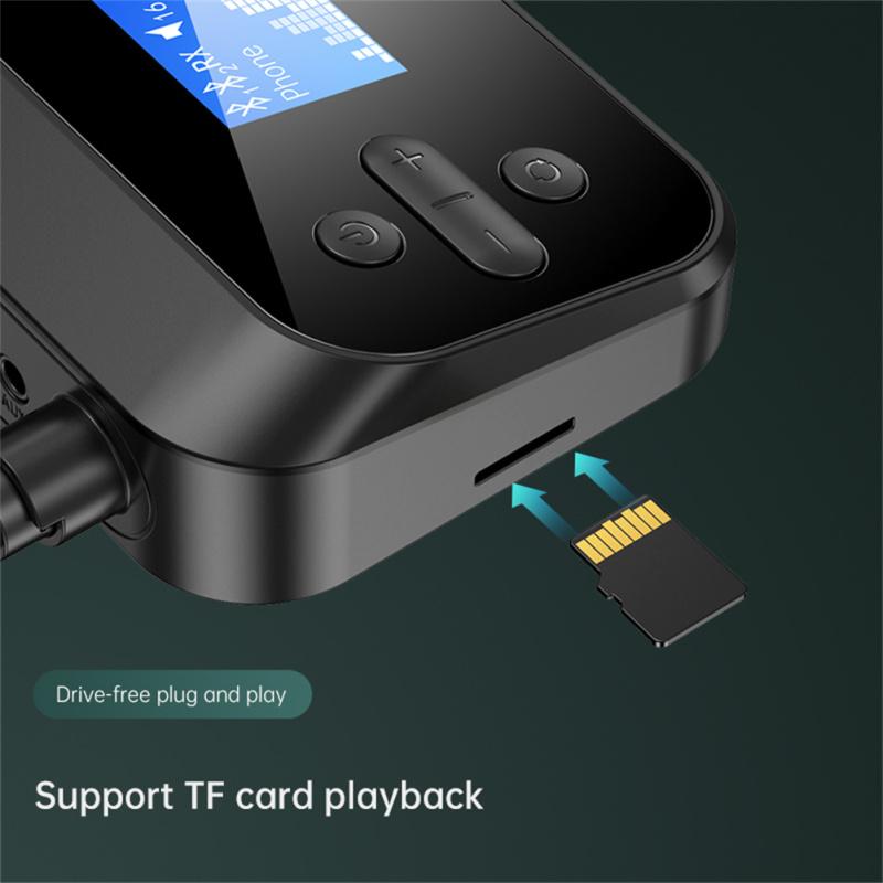 Bluetooth-compatible 5.0 Audio Receiver Transmitter Portable 3.5mm Aux Audio Cable Adapter With