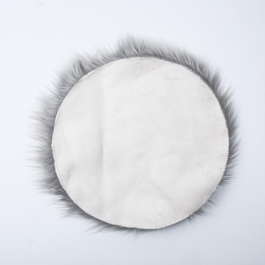Faux Round Rug for Bedroom Living Room or Study Space On Hard Flooring