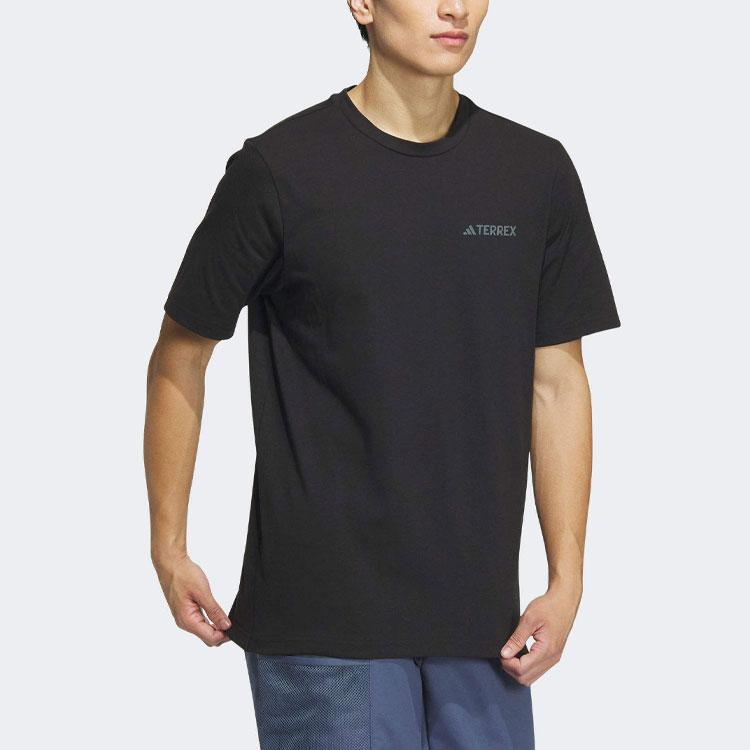 Adidas Polygiene Cartoon Print Crewneck T-Shirt Men Tops Black IS0282