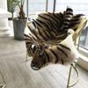110x85cm Soft Fluffy Tiger Faux Fur Carpet Imitation Tiger Hide Printed Animal Skins Area Rug Faux Fur Cute Rugs