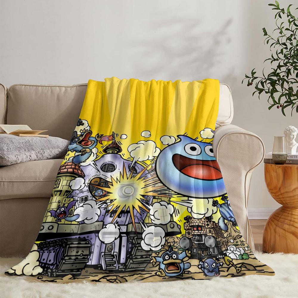 GUOYU Blanket DDragon Quest Slimes Throw Soft Flannel Throw Summer Blanket Lightweight Cozy Nap Blanket for Sofa Bed Travel