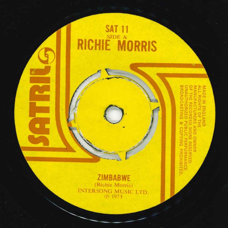 

7inch Record RICHIE MORRIS - Zimbabwe SAT11 Satril 1973 UK Rock Used