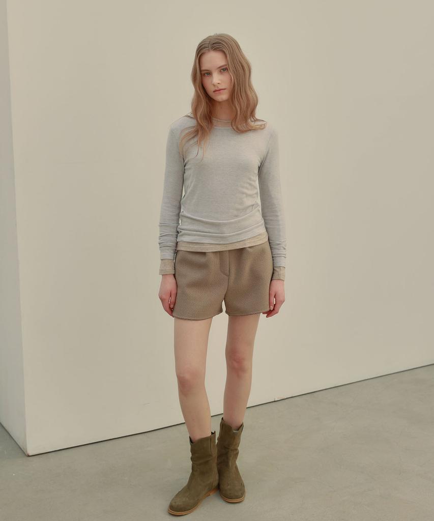 OURO Tweed Shorts [ Brown ]