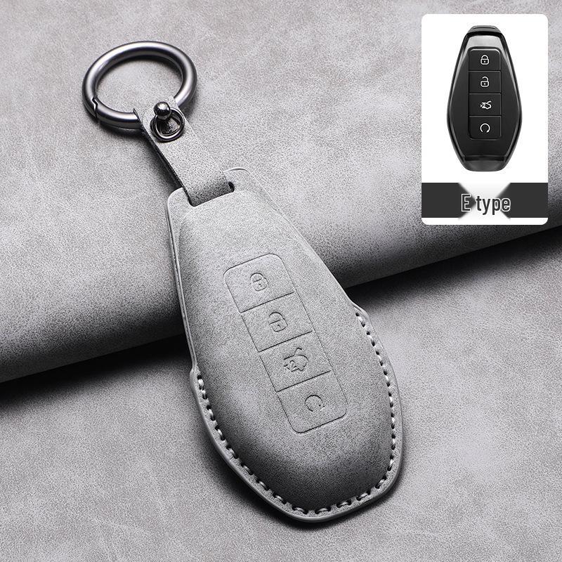 High-End Faux Suede Protective Shell for BYD D9 Car Key
