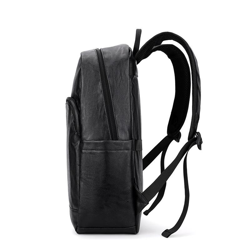 Men's Pu Leather Backpack, Simple and Lightweight, Business Trip Bag, Business Casual Large-capacity Computer Bag