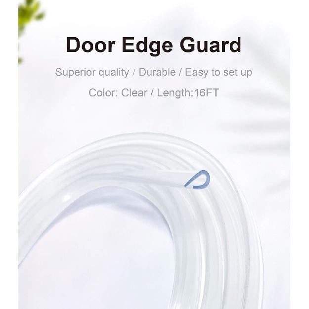 Car Door Edge Guards Clear, 16Ft Rubber Seal Protector U Shape Edge Trim Car Door Edge Protection Fit For Most Car