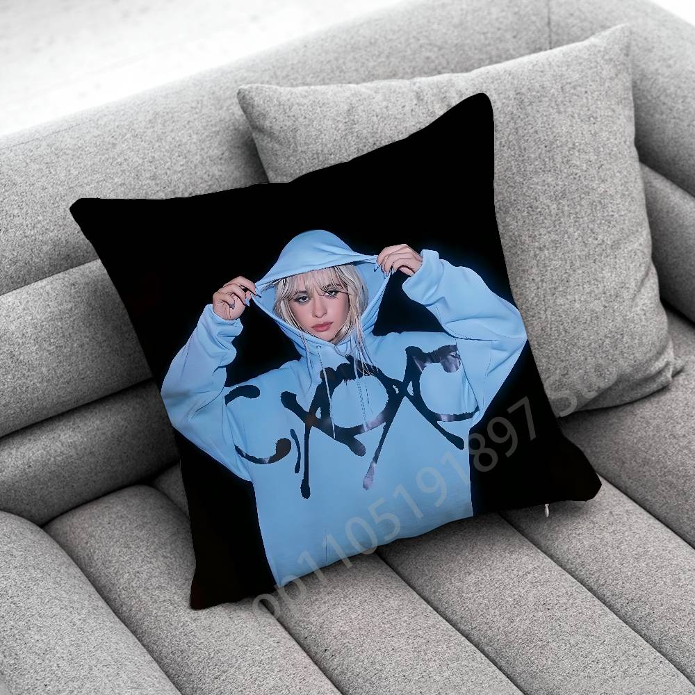 C-Camila C-Cabello Romance C XOXO Familia Throw Pillow Case For 45*45cm 40cm 55cm 50cm 30cm Square Car Pillowcase Shell