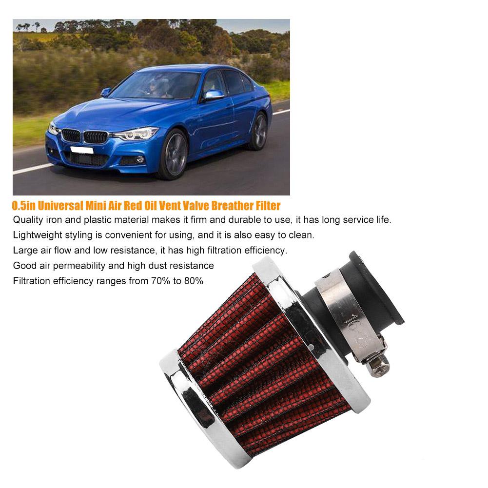 0.5in Universal Mini Air Red Oil Vent Valve Breather Filter Practical Auto Car Accessory