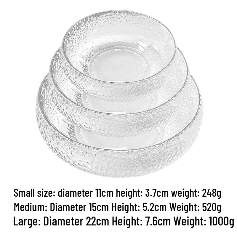 Золотистые молотковые стеклянные салатницы в японском стиле (Набор из 3 предметов)