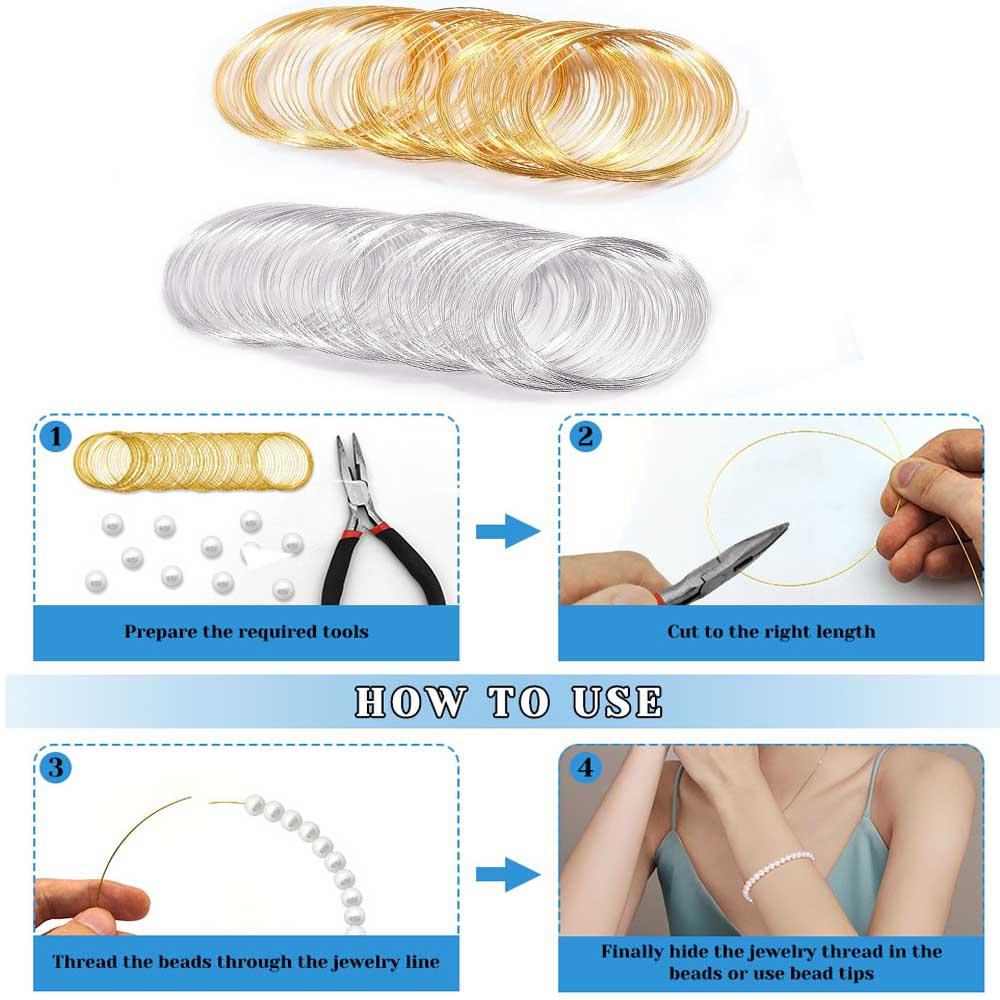 High-Quality Memory Wire for Jewelry Making Supplies, DIY Craft Bracelets, Bangle & Doll Creation Projects.