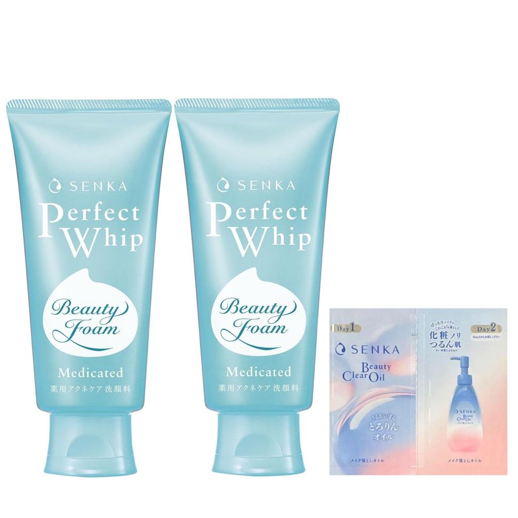 Bulk SENKA Perfect Whip Acne Care A Facial 120g X 2 Bonus Moisturizing Foam for Rough and For Men and Purchase Cleanser, + Item. Acne, Skin, Adults,