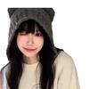 Bear Ear Hat Female Autumn and Winter Japanese Cute Face Small Warm Ear Protection Knitted Hat Korean Version Versatile Wool Hat