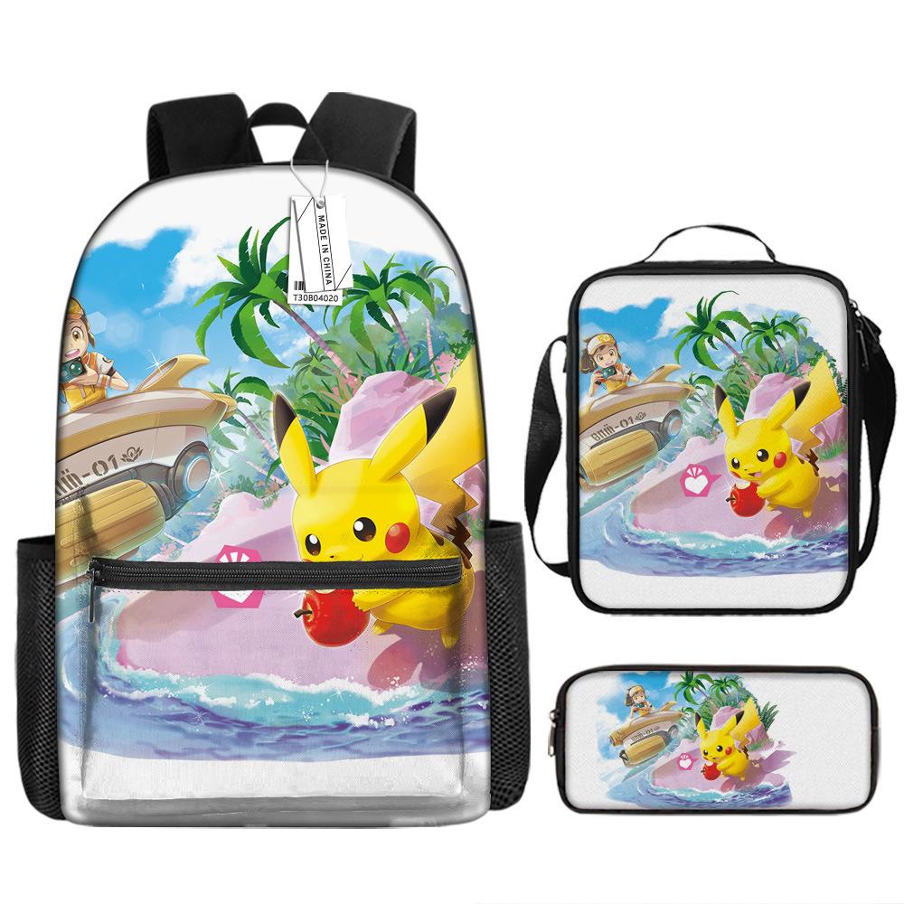 School Season Student Schoolbag Pokémon Pokémon Backpack Cartoon Satchel Pencil Case