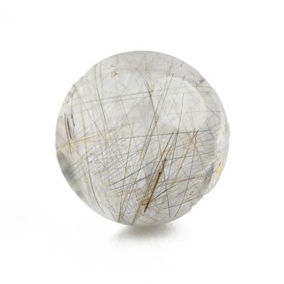 Eigado Rutilquarz Gold Natur Naturkraft Viel Glück in und Insgesamt Gut Kugel, Rutiliert, 34mm, Quarz, Stein, Rutil, Stein, Arbeit, Geld,