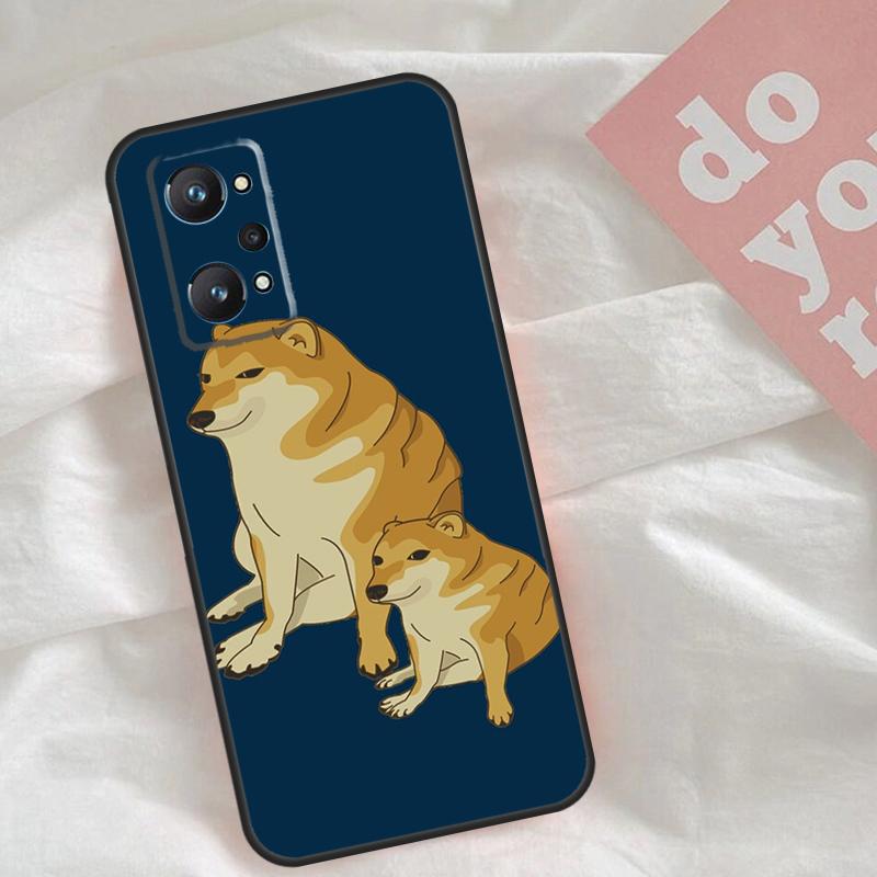 Cheems Doge Case For Realme C65 C67 C71 C63 C61 C55 C51 C53 C35 C75 11 12 13 14 15 Pro Plus GT6 GT7 Pro
