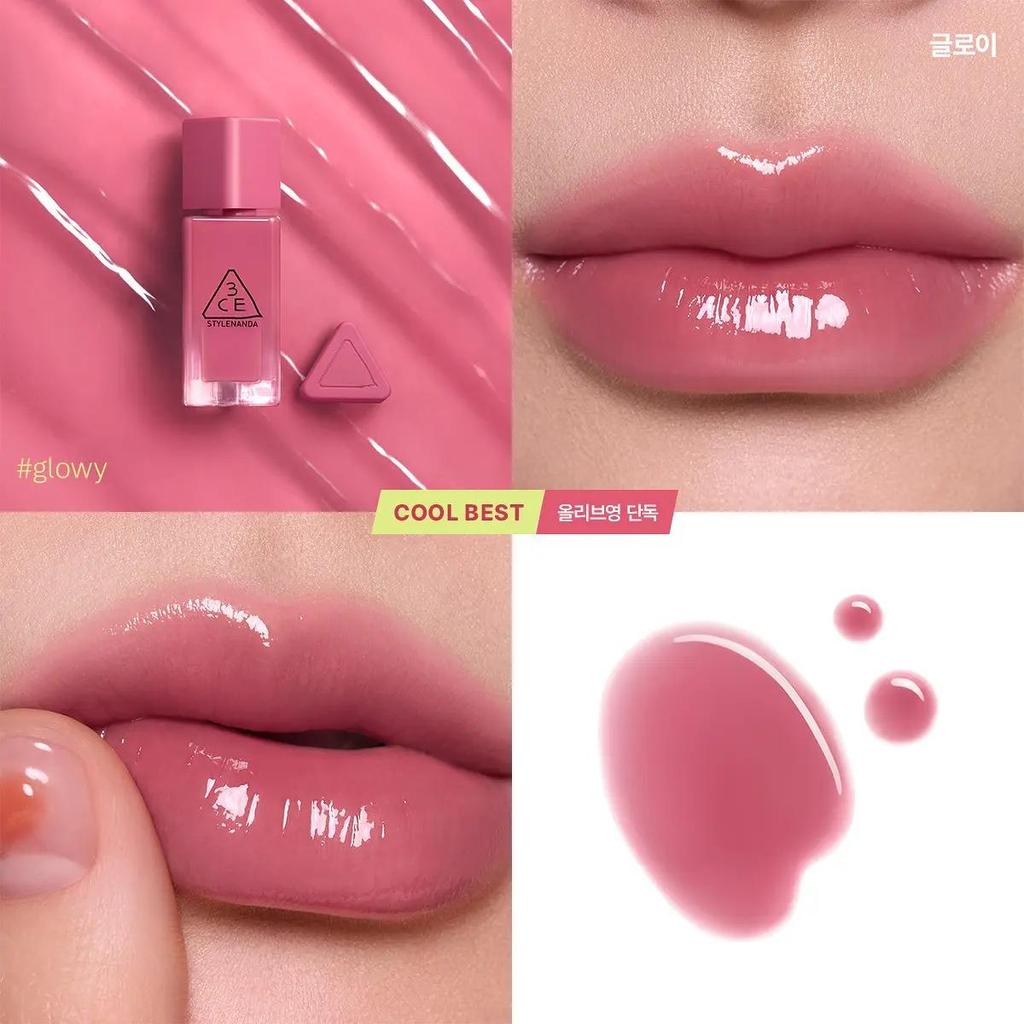 [3CE] Gummy Oil Tint - Hochglänzender, feuchtigkeitsspendender Lippen-Tönungsstift mit geleeartiger Textur, 4g (11 Nuancen) | Olives K-Beauty