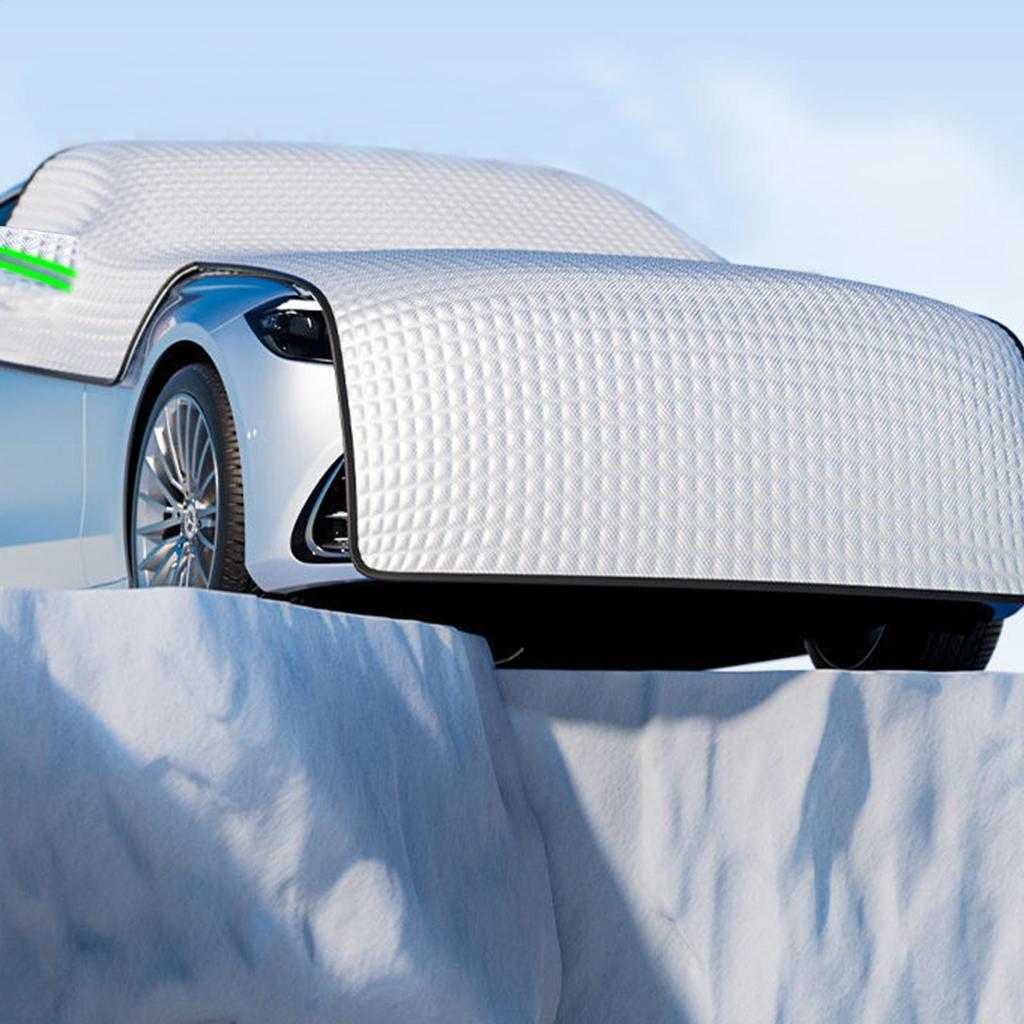 Windshield Cover for Ice and Snow Extended Anti-Frost Half Car Cover Sunshade Windshield Ice Protector Cover Car Window Sun