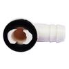 Drain Hose Connector Elbow 15mm/0.59in with Rubber Ring No Leaking Easy to Install for Air Conditioner External Unit