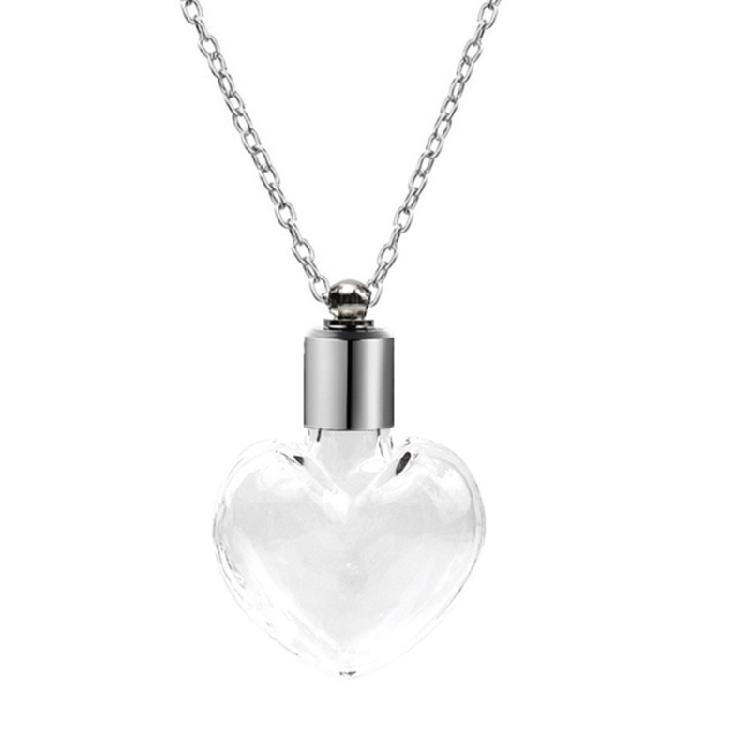 Практичное стеклянное контейнер-ожерелье Бижутерия Модное стеклянное сосуд-ожерелье Цепочка на шею Бижутерия для хранения цветов