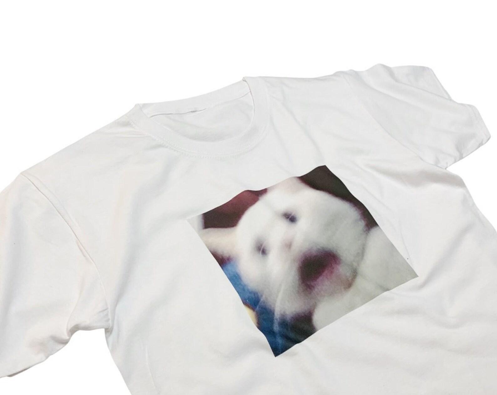 Screaming Cat Meme T-Shirt | Funny Scared Cat Top M
