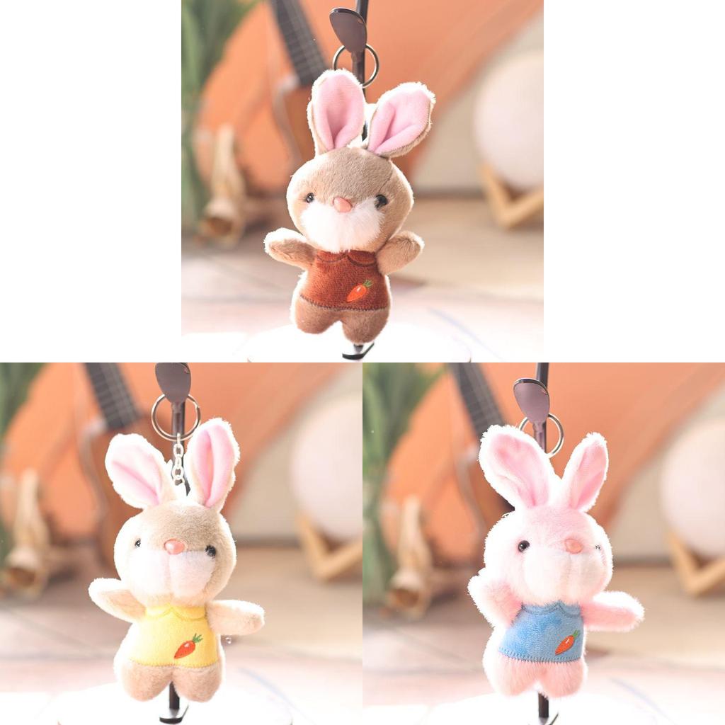 Cute Rabbit Plush Toy With Pp Cotton Filling For Bag Decor And Gifts