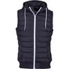 Urban Classics Mens Contrast Quilted Hooded Gilet