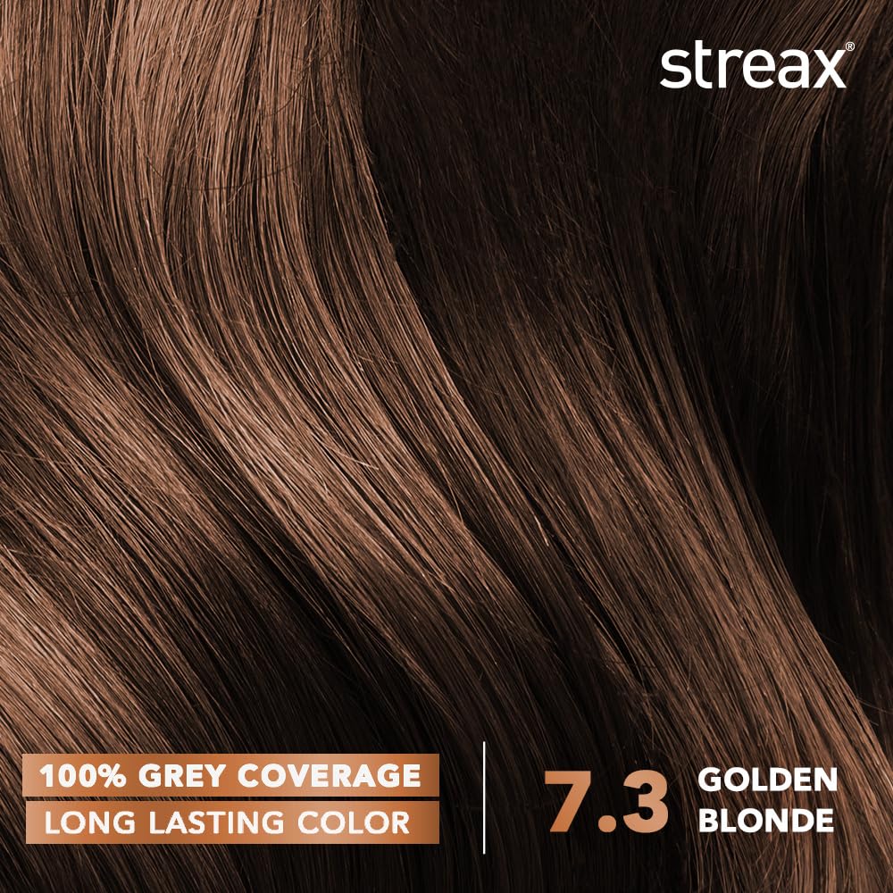 Streax Permanent Hair Colour Cream For Women 100% Grey Coverage Long Lasting 120 Ml Pack Of 1 Golden Blonde