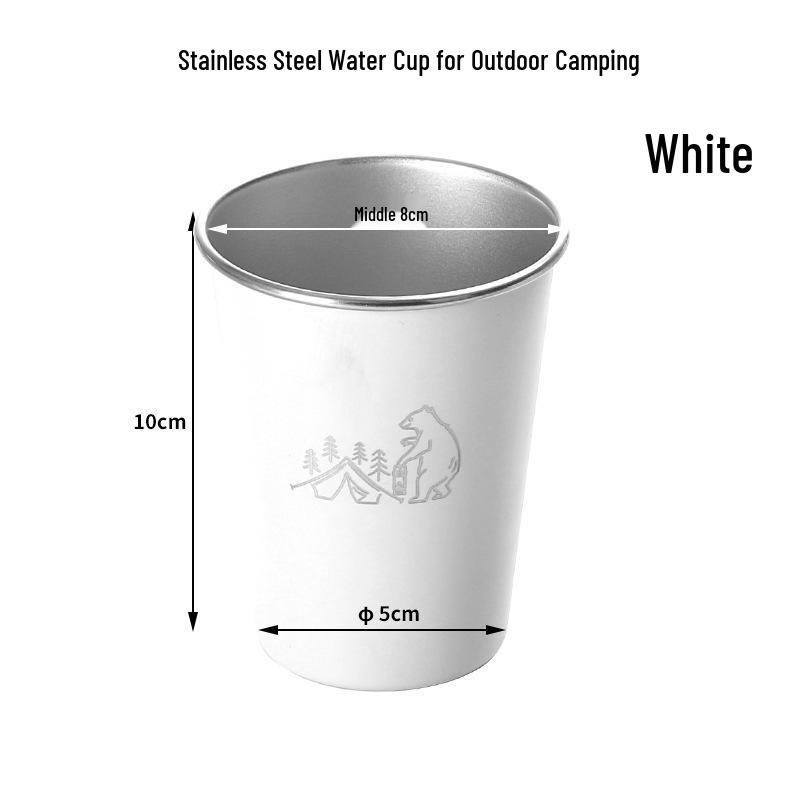 Stainless Steel 350ml Outdoor Mug for Water, Milk, Baijiu, Coffee, Cold Drinks, Camping, or Beer.