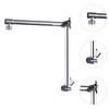 Braccio Estensibile per Doccia da Bagno 18 pollici G1/2 Connessione Universale Regola Altezza/Angolo Braccio Doccia Esteso Estensore Testa Antigoccia