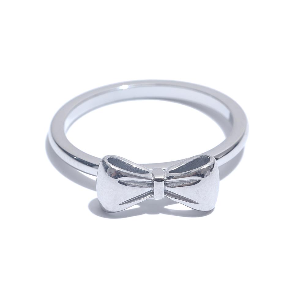 

Yhpup Hot Style Stainless Steel Popular Bowknot Bow Fashion Chic Daily Ring Water Resistant 18K Gold Plated Jewelry Women Bijoux 9