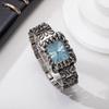 Men Y2K Black Quartz Watch Irregular Dial Retro Fashion Wristwatch
